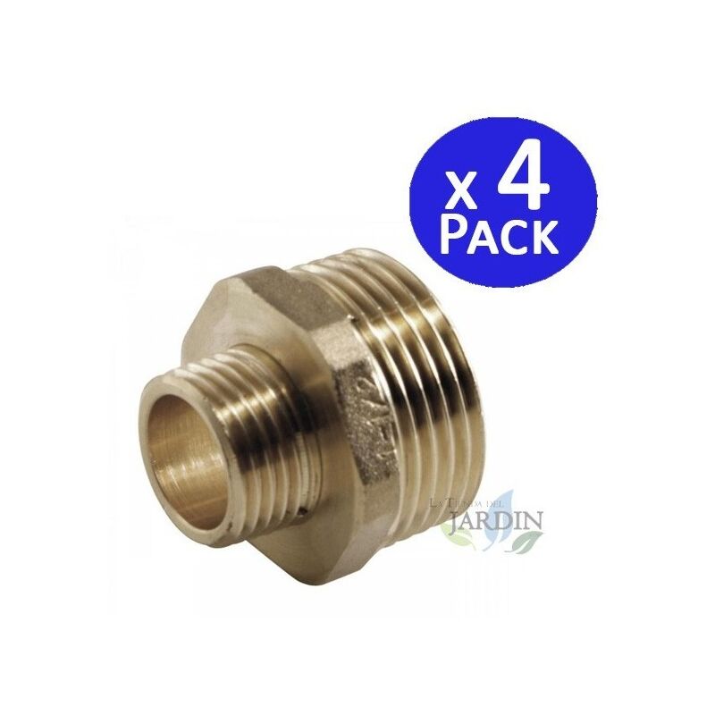 

4 x Machón latón 1 1/2" x 1 1/4" roscar