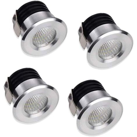 4 x Mini Spot LED Encastré Mini Projecteurs 3W LED Blanc Chaud Pour Vitrine Station Intérieur Éclairage Plaque de plâtre Incl.Seperated Transformateur
