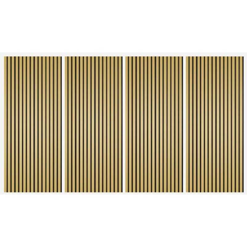 4 x Panneaux insonorisants décoratifs en bois doré 120x60cm Tabb-GO 4 x Panneaux insonorisants décoratifs en bois doré 120x60cm Tabb-GO