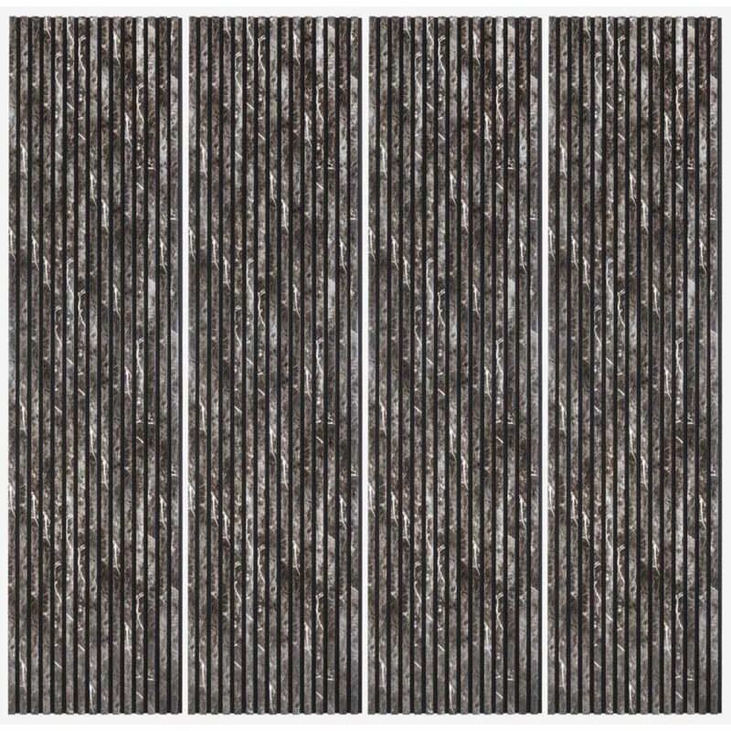 4 X Pannelli Decorativi Effetto Marmo Nero Per Pareti 240x60cm Kove...