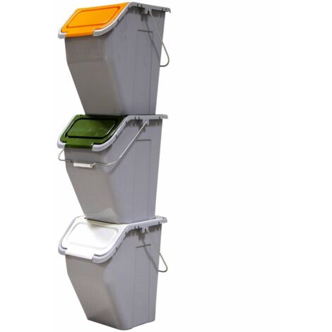 4 x PATTUMIERA 23 L TORRE 3 PZ RACCOLTA DIFFERENZIATA