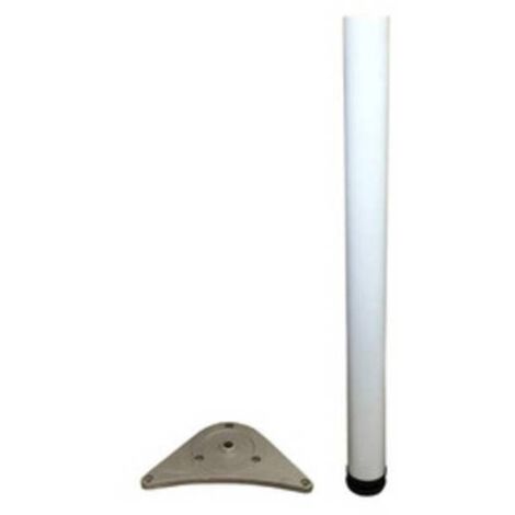 4 x PIEDE P/TAVOLO ACCIAIO D 60XH710 MM BIANCO