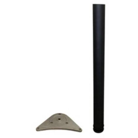 4 x PIEDE P/TAVOLO ACCIAIO D 60XH710 MM NERO