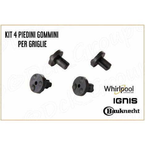 Kit 4 Gommini Antigraffio Per Griglie Piani Cottura – Universali, Colore Nero