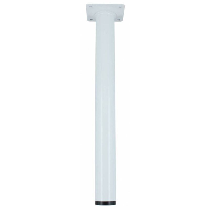 4 x pied d’acier d. 30 x h 300 mm blanc