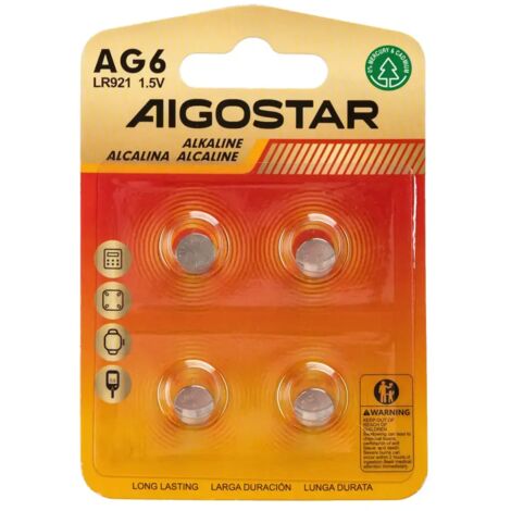 4 x pila batteria a bottone orologio AG6 LR920 371 v370 1,55v