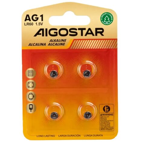 4 x pila batteria a bottone orologio lr621 ag1 364 1,55v