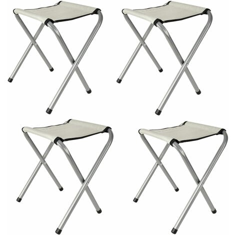 4 x PORTABLE STOOLS CHAIRS OUTDOOR DINING CAMPING GARDEN PICNIC FISHING BBQ