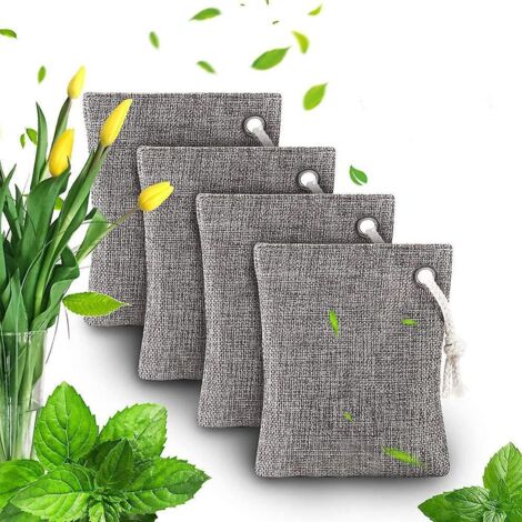 4 X Purificateurs ( 500g) D'air Dsodorisants Au Charbon De Bambou Pour Rfrigrateur, Voiture, Placard, Cuisine, Chaussures Et Animaux De Compagnie,