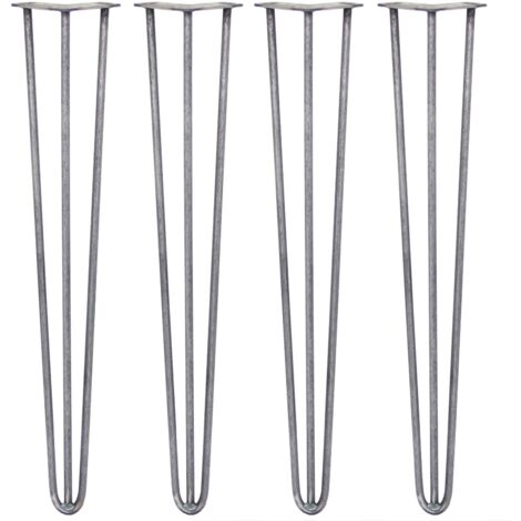 4 x SkiSki Legs 71cm 3 Streben Hairpin Legs Tischbeine Stuhl Haarnadelbeine  Stahl 12mm