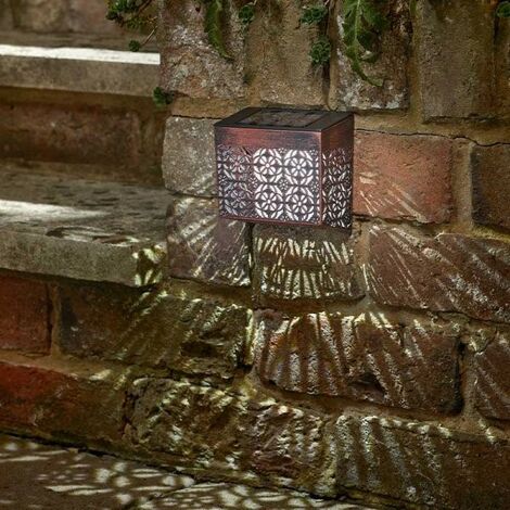 4 x Smart Garden Maroc Solar Silhouette Wall Fence Post Lights