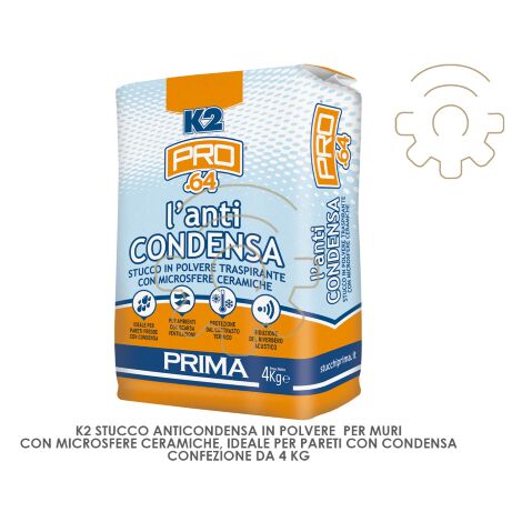 4 x STUCCO ANTICONDENSA IN POLVERE K2 DA 4 KG