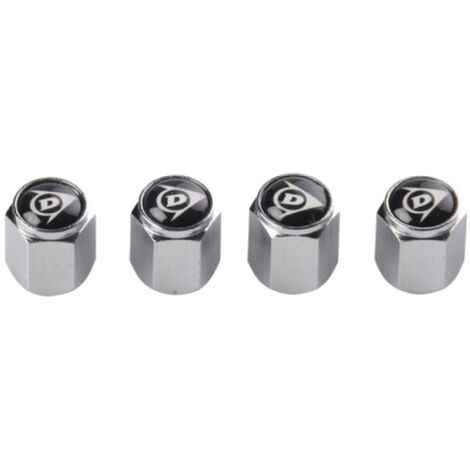 4 x Ventilkappe Aluminium silber glatt