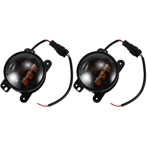 4 Zoll bernsteingelbe 60-W-LED-Nebelscheinwerfer für Wrangler 97–2018 JK TJ LJ Off Road Nebelscheinwerfer