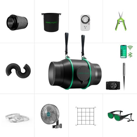 4 Zoll nachfüllbarer Inline-Luftkohlefilter Geruchskontrolle für Grow Tent Mars Hydro