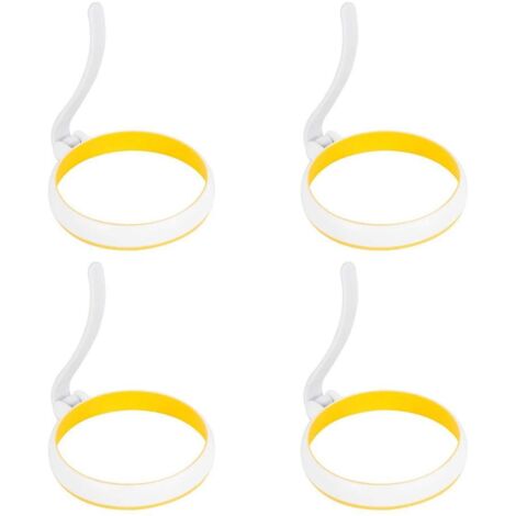 4-Zoll-Silikon-Spiegelei-Ring-Set, 4er-Pack, runde Form für Pfannkuchen, Frühstückssandwich, Eierring