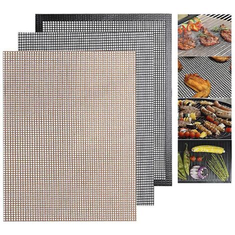 40  33cm Grille Barbecue Decoupable, 3pc Tapis De Cuisson Rutilisable Grille Anti-adhsif Pour Yaourtires Multi-dlices Barbecue Cuisson