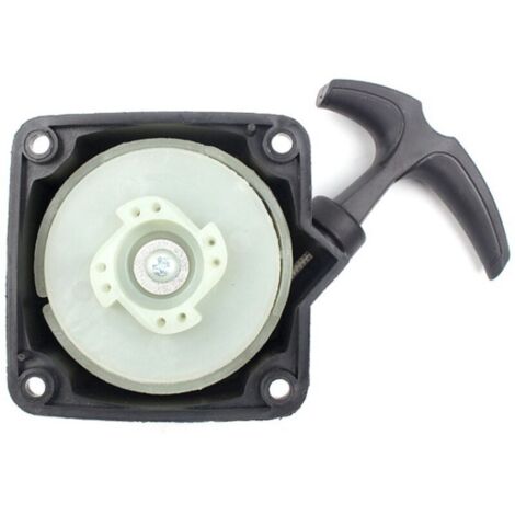 40-5 Rückstoßstarter mit Zugplatte für Freischneider, Rasentrimmer, Gartenschere, Trimmer, Schwarz, 1 Stück, Lochabstand 67 mm