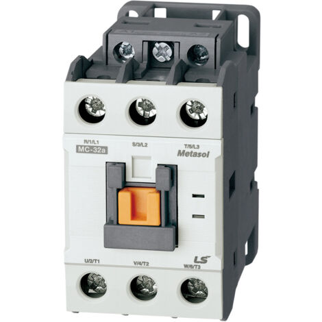 40 A, 18,5 kW, 3-poliges Leistungsschütz mit 230-VAC-Spule. 1a1b-Hilfskontakte als Standard.