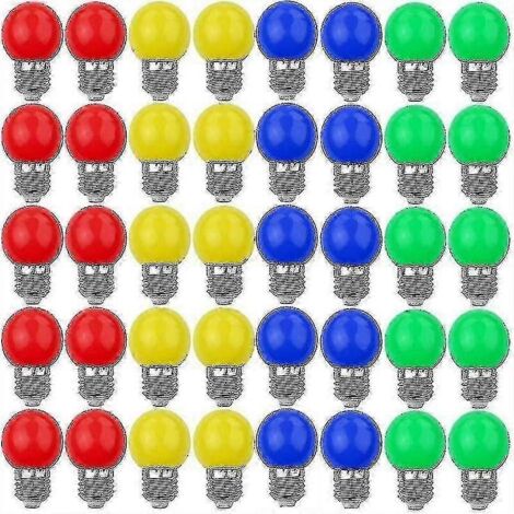 40 ampoules LED E27 colorées de 240 lumens pour la décoration intérieure-AquaForge