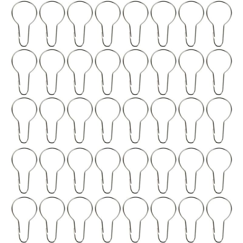 

40 anillos para cortinas de baño, para organizar cortinas y cortinas de baño. Ganchos para cortinas de baño 40 ganchos para cortinas de baño, tipo E