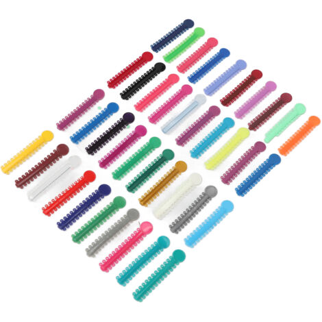 40 anneaux orthodontiques colorés pour attaches dentaires et élastiques de ligature