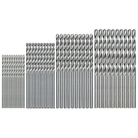 40 brocas HSS miniatura, vástago recto, de 0,5 mm a 2,0 mm para metal, madera y plástico.