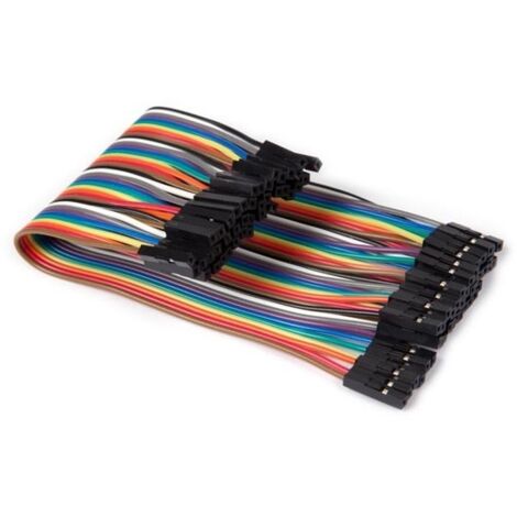 40 CABLES DE PUENTE HEMBRA-HEMBRA, 15 cm (CABLE PLANO)