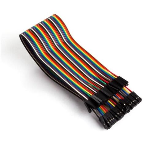 40 CABLES DE PUENTE HEMBRA-HEMBRA, 30 cm (CABLE PLANO)