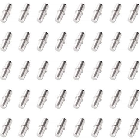 40 clous et supports d'étagères de 20 x 6 mm, adaptés aux armoires de cuisine et aux bibliothèques.