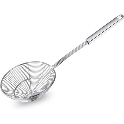 40 cm Edelstahl-Schaumschöpfer – EINNENFFER – Langgriff-Schaumschöpfer zum Braten, für Pasta und Nudeln, leicht zu reinigen