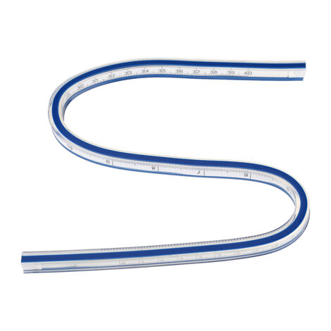 40 cm flexibles gebogenes Lineal zum Zeichnen, Nähen und für Grafikdesign