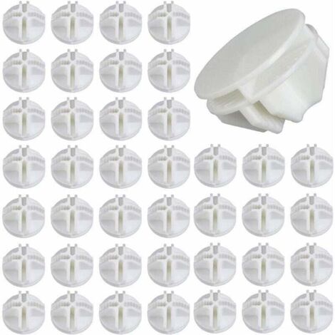 40 conectores de plástico ABS para cubos de almacenamiento, color blanco, modulares, para estanterías y armarios.