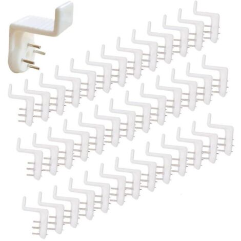 40 crochets en aluminium - Suspension sans trace pour tableaux/miroirs