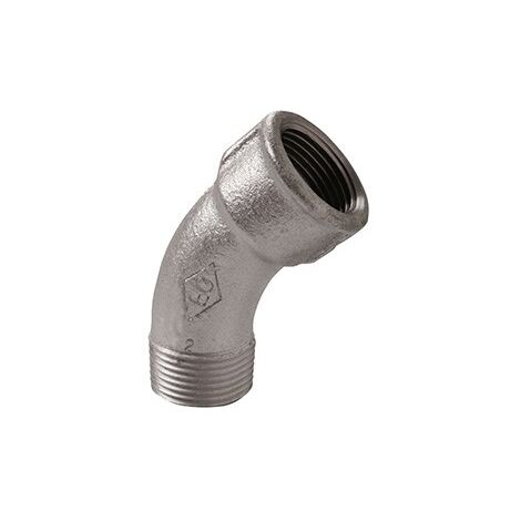 40 - Curva a gomito 45° MF 1"1/2 in ghisa zincata 04005007 - -  EURACCORDI - -