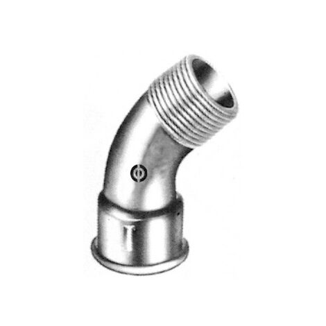 40 - Curva a gomito 45° MF 3/4" in ghisa zincata 04025004 - -  EURACCORDI - -