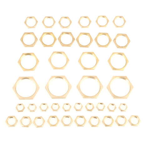 40 dadi di bloccaggio esagonali in ottone, filettatura G1/8, G1/4, G3/8, G1/2, G3/4, G1.