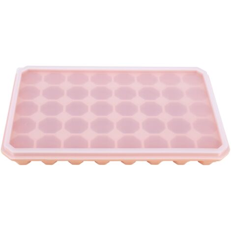 40 Grids Silicone Ice Cubes Tray Mould Mold DIY Ice Maker with Removable Lid Kitchen AccessoriesOrange