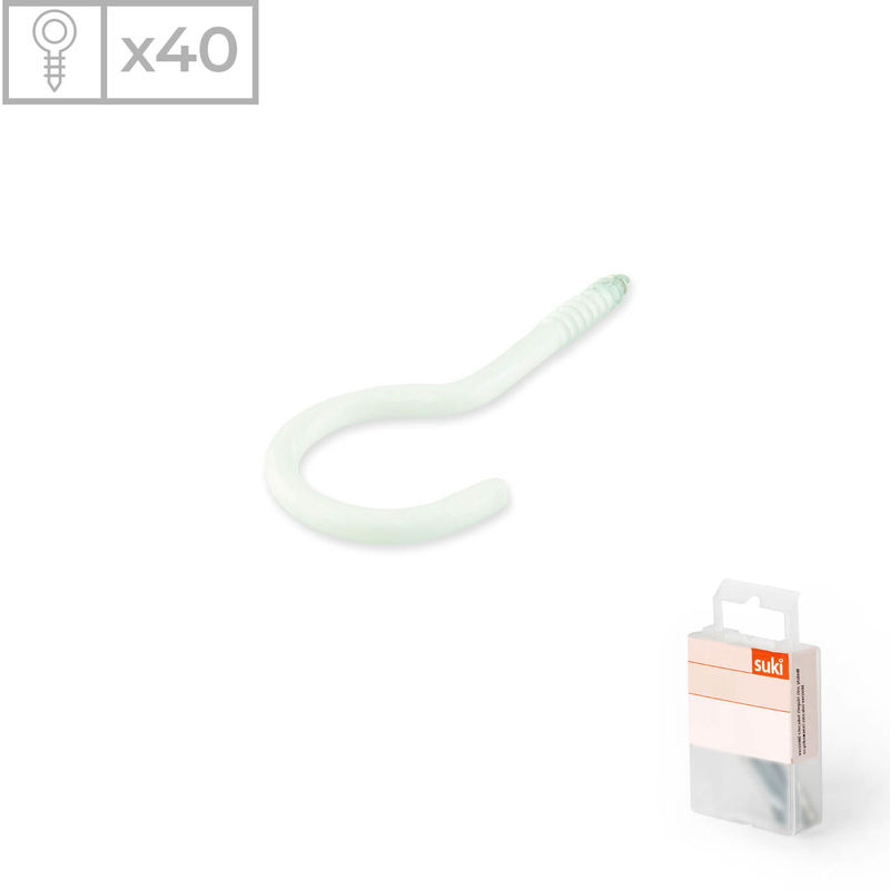 

40 Hembrillas fabricadas en acero con recubrimiento de plástico abiertas y 60x3,3mm