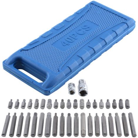 40 in 1 Chrome Vanadium Star Hex Spline Bit Kit Professional Tool Set Case