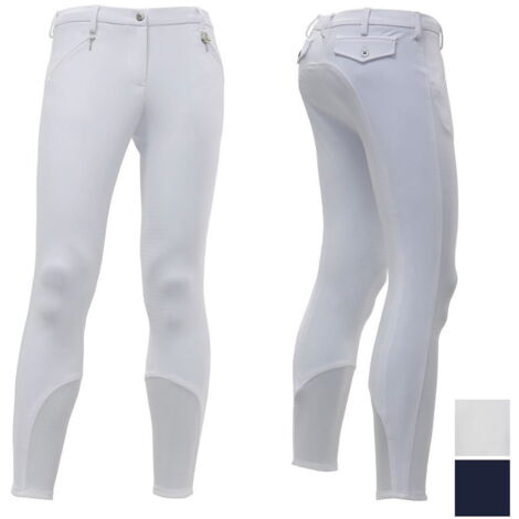 40 IT, blu: Pantaloni equitazione Professional da donna in tessuto tecnico con applicazioni in silicone