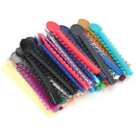 40 kieferorthopädische Gummiclips für Zahnspangen und Brackets