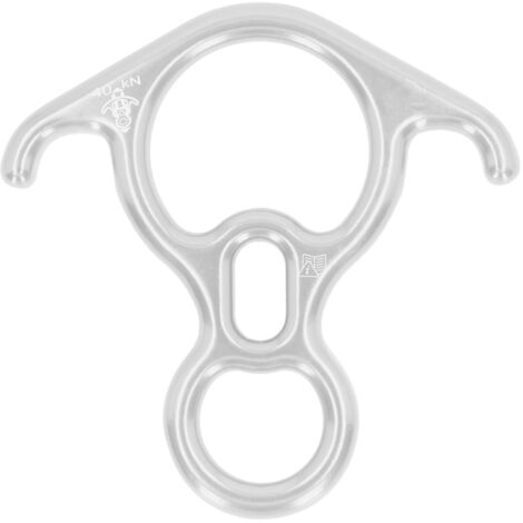 40 kN Sicherungsplatte aus Aluminiumlegierung für Klettern und Wandern, Ochsenhornform, silberne Sicherheitsausrüstung