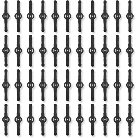 40 lame di ricambio in plastica per decespugliatori, accessori, lame reversibili (14 cm) (nero)