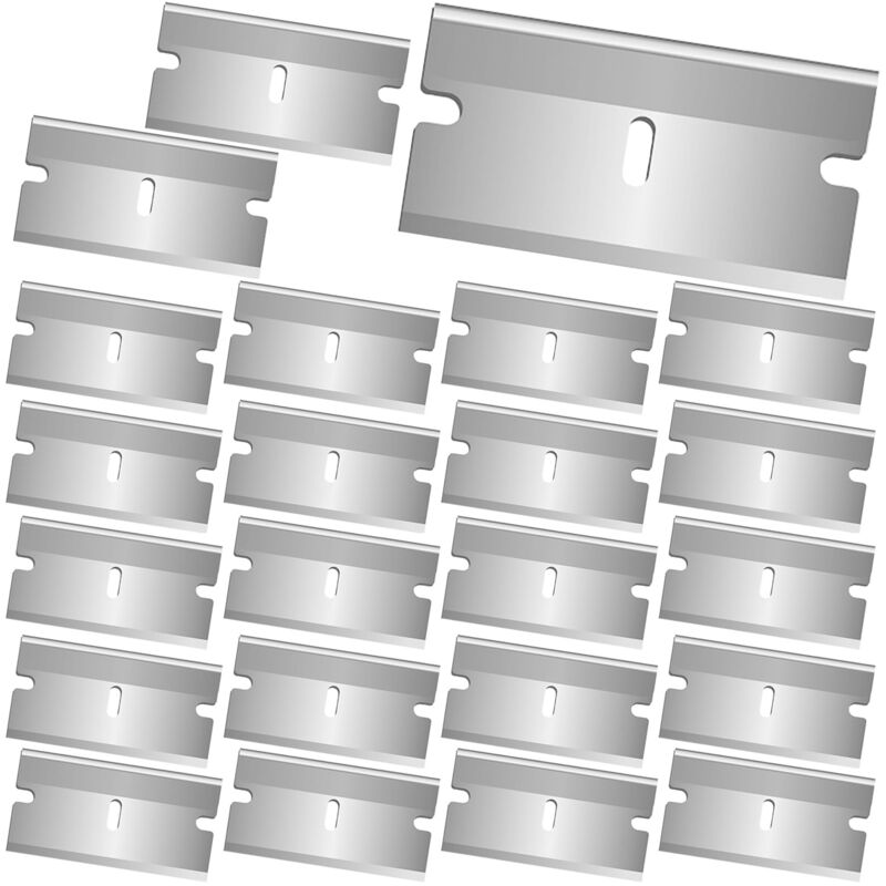 40 Lame Grattoir de Rechange en Carton de Qualité Supérieure, Haute Qualité Lames de Antirouille Acier Inoxydable pour Fenêtre/Sol/Four Nettoyage