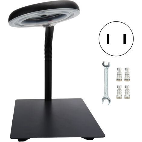 40-LED-Tischlupenleuchte mit Metallständer, 15-facher flexibler Linse für Schmuck- und Modellbau, 110–240-V-Netzteil