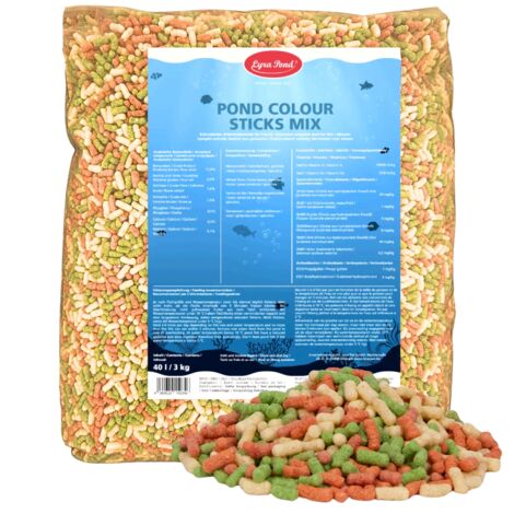 40 Liter (3 kg) Lyra Pond® Pond Colour Sticks Koi Mix Teichfutter Fischfutter