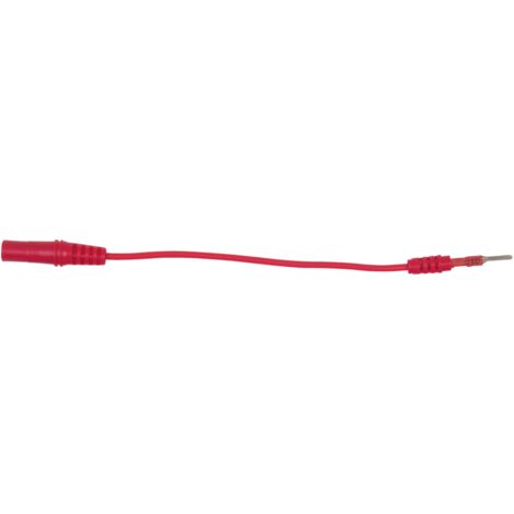 4,0 mm Eingangsbuchse auf 2,0 mm Prüfadapterstecker flach (rot)