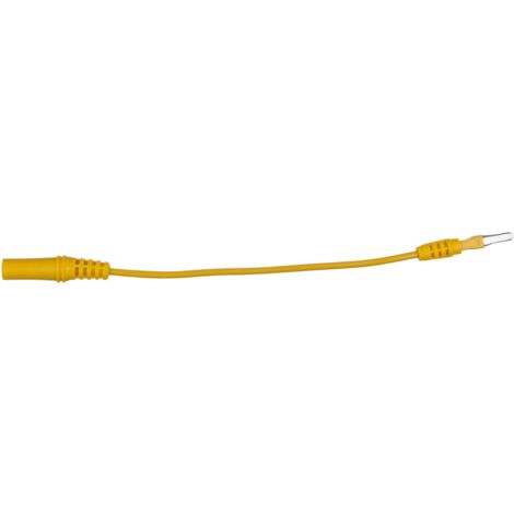 4,0 mm Eingangsbuchse auf 3,0 mm Prüfadapterstecker flach (gelb)