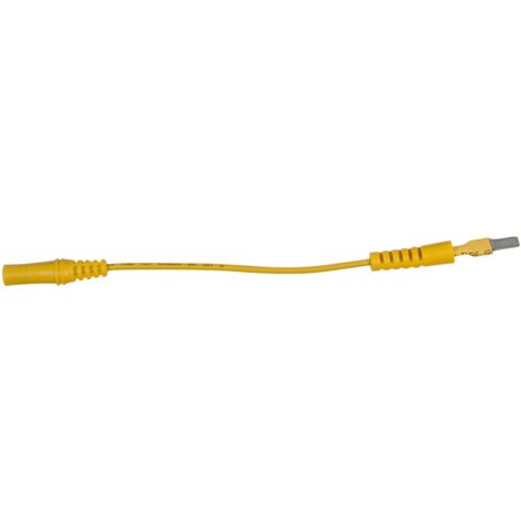 4,0 mm Eingangsbuchse auf 5,0 mm Prüfadapterstecker flach (gelb)